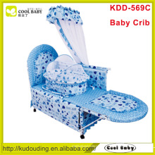 2015 Fabricante NEW Baby Crib con cuna interna y mosquitera